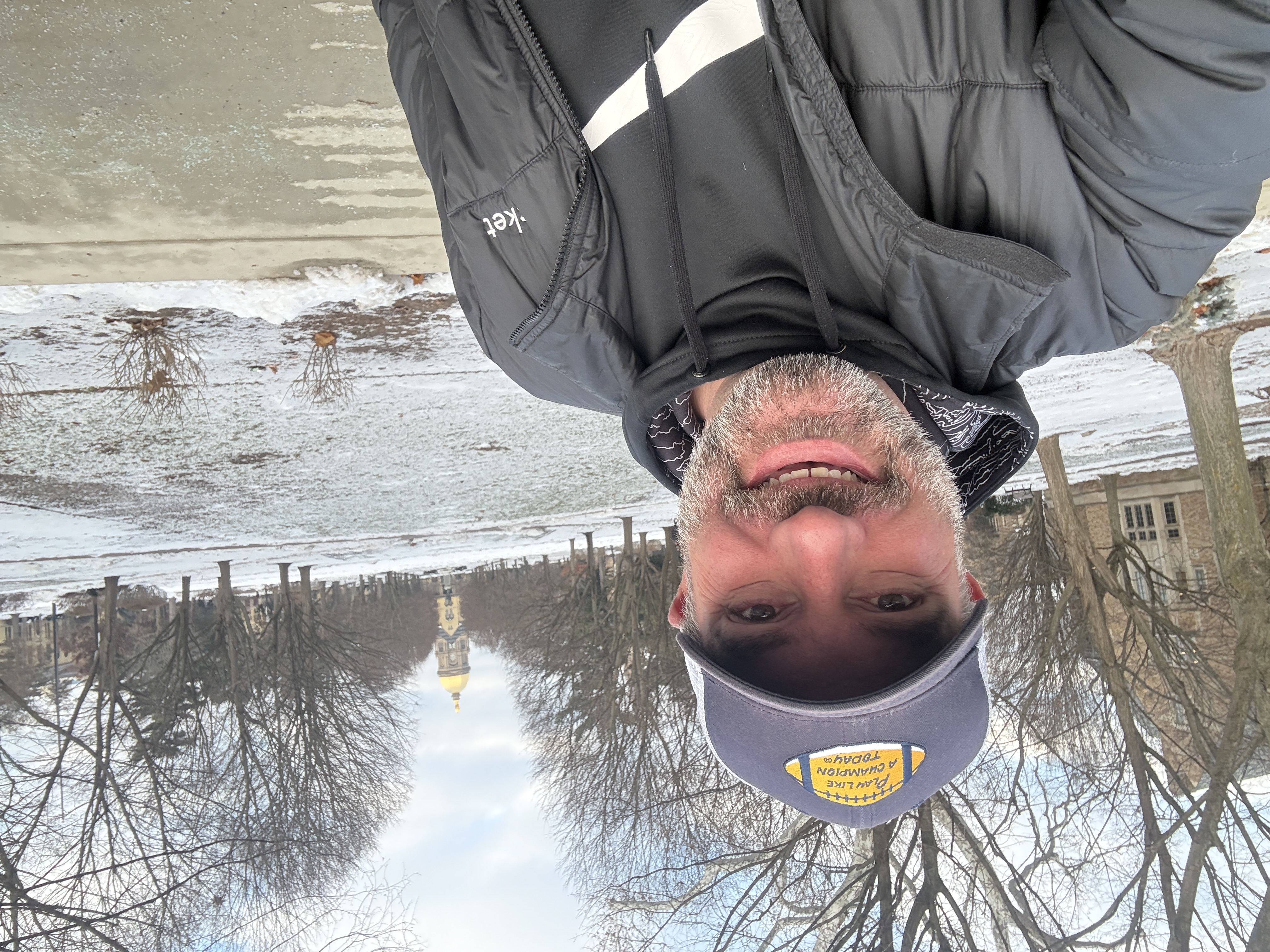 Matt Owen on the Notre Dame campus